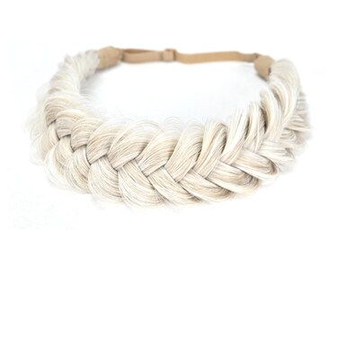Braid Headband 2 Strands Messy Classic Chunky Plaited Wide Braids Elastic Stretch Quality Synthetic Braided Headband Women Girl Bohemian Hair Braid 65g (Headbands A8)