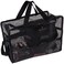SHANY Collapsible Makeup Tools Travel Mesh Bag &ndash; Large See-Thru Travel Tote with Shoulder Straps &ndash; Water-Resistant with Zippered Pockets &ndash; Black