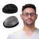 Lordhair Toupee for Men with 100% European human hair 8x10 inch Hairpiece for Men 0.03mm Ultra Thin Skin Hairsystem All V-looped Mens Toupee (Dark Brown #2)