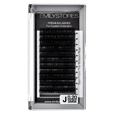 Lash Extensions 0.20mm Thickness J Curl 8mm Length Individual Volume Natural Looking Eyelashes For Eyelash Extensions(0.20,J,8mm)