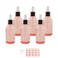 6 PCS 1oz (30ml) Rose Gold Glass Dropper Bottles Perfume Aromatherapy Cosmetic Container Essential Oils Sample Empty Dropper Bottles with Funnel Include