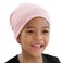 Kids Beanie Sleep Hats Bonnet for Night Sleeping Cap Silky Lined Satin Bonnet with Adjustable Elastic Band for Teens Toddler Child Natural Curly Frizzy Hair Cover(Candy Pink)