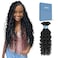 Human Braiding Hair 110g 22Inch Water Wave Bulk Boho Hair for Braiding Wet and Wavy Human Hair for Boho Braids Curly 100% Human Hair Extensions for Braiding Hair (1B, 22inch)