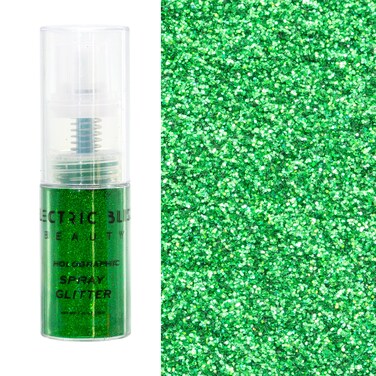 Green Holographic Glitter - 30g Loose Glitter Spray - Face Glitter, Hair Glitter, Eye Glitter and Body Glitter for Women. Rave Glitter, Festival Accessories, Cosmetic Glitter Makeup. Loose Glitter