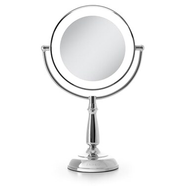 Zadro 11" Makeup Mirror with Lights and Magnification Dimmable Touch LED Lighted Makeup Mirror with Magnification 5X/1