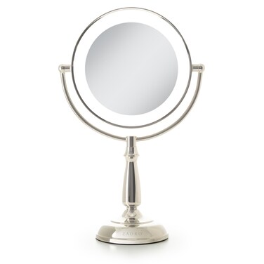 Zadro 11" Makeup Mirror with Lights and Magnification Dimmable Touch LED Lighted Makeup Mirror with Magnification 5X/1
