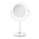 Zadro 9" Round LED Makeup Mirror with Lights and Magnification 5&amp;10X/1X AA Battery Operated Swivel Lighted Makeup Mirror