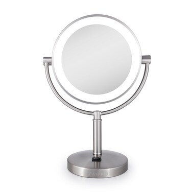 Zadro Laguna 11" Makeup Mirror with Lights and Magnification LED Lighted Makeup Mirror with Magnification 5X/1X
