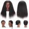 Mannequin Head Human Hair 16", Braiding Doll Practice Head Made By 100% Real Hair, Cosmetology Manikin Head For Hairdressers Practice Braiding Hair Styling