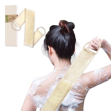 Natural Loofah Back Scrubber for Shower(1Pack),Exfoliating Bath Luffa Sponge Made from Organic Loofa for Men and Women