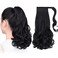 SYXLCYGG Wrap Around Ponytail, Hair Clip Ponytails Extension Wavy 16" 4.2 Oz Synthetic Black Hair Extensions Women Hair Pieces Fluffy&not; Tangled