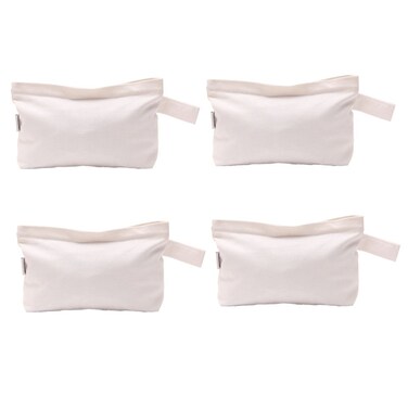 Multi-purpose Cotton Canvas Zipper makeup Bag Pouch 4-pack