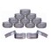 Aluminum Tin Jars, Cosmetic Sample Metal Tins Empty Container Bulk, Round Pot Screw Cap Lid, Small Ounce for Candle, Lip Balm, Salve, Make Up, Eye Shadow, Powder (12 Pack.5Oz/15ml)