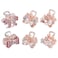 6pcs Rhinestone Small Jaw Claw Pearl Hair Clip Metal Crystal Bow Butterfly Mini Claw Clamps Barrettes for Girls Women
