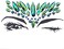 Black Face Jewels halloween face tattoo sticker self Adhesive Crystal Face Gems stick on Festival halloween makeup tattoos party decorations Body Glitter mermaid Eyebrow body jewels(Black)