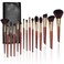 Makeup Brushes 15Pcs Premium Synthetic Foundation Brush Blending Brush Powder Brush Concealers Brush Eye Shadows Brush Makeup Brushes Set Professional, Black