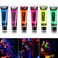 6 PCS Glow Body Paint Set,Glow in Dark Face Glitter Paint Body Glow Powder Neon Party Supplies Facial Highlighter Kits for Adults&amp;Kids,Body Makeup