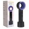 Fenshine Portable USB Rechargeable Mini Fan Dryer Bladeless Handheld Fan for Eyelash Extension, Air Conditioning Blower for Essential Eyelash Extension Supplies (Black 02)
