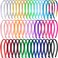 Duufin 50 Pieces Satin Headbands 1 Centimeter DIY Headband Colorful Satin Covered Headband Girls and Women, 25 Colors