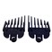 Hair Clipper Guide Comb Guard Set - Fool Proof Tapers &amp; Fades at Home! Onyx (#1 to #2) - Compatible with Oster/Andis Clippers!