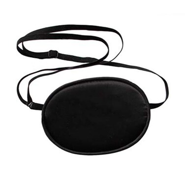 Soft Comfortable Silk Pirate Eye Patch for Adults Lazy Eye Amblyopia Strabismus Black