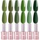 MIZHSE Green Gel Nail Polish Set, Avocado, Army Green, Olive, Neon Green - 18ml x 6 Colors, U/V LED Needed, Gel Nail Kit with Gift Box, Soak Off for Salon
