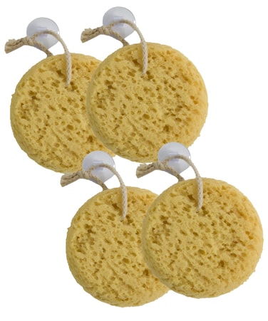 Evriholder Foam Body Sponges, Thick Exfoliating Bath Scrubbers for Men and Women, Pack of 4