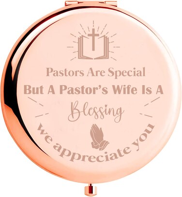 Pastor Wife Appreciation Gifts, Pastor's Wife Gifts, Religious Gift for Minister's Wife, Thank You Gift for Pastor Wife, Thanksgiving for Pastors Wife Makeup Compact Mirror