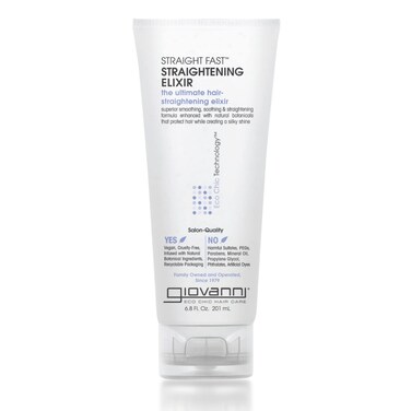 GIOVANNI Eco Chic Straight Fast Straightening Elixir, 6.8 oz. - Ultimate Hair Straightening, Superior Smoothing, Heat Protection, No Parabens, Color Safe