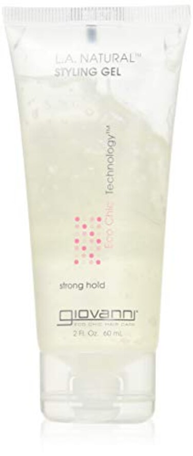 GIOVANNI COSMETICS L.A. Natural Styling Gel - Strong Hold, Eco Chic Technology, Grapefruit seed extract, Aloe Vera leaf juice, Vitamins &amp; Minerals, Nourish Your Hair, Frizz-Free - 2 Oz