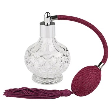 1pcs 80Ml Fashion Lady Vintage Perfume Bottle Long Spray Atomizer Refillable Glass (Purple)