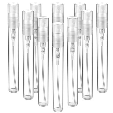 Mini Spray Bottle, 20-Pack 5 ML Fine Mist Refillable Perfume Atomizer, Small Empty Sample Containers, Plastic Portable Travel Bottle, Clear