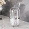 360 Rotating Makeup Brush Holder with Lid Dustproof Spinning Brush Storage for Bathroom Countertop, Cosmetic Tools Organizer with Cover for Vanity (Clear)