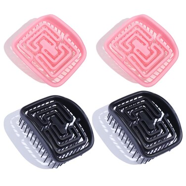 4 Pack Shampoo Brush Hair Scalp Scrubber Massager Deep Cleaning Comb Scrub Brushes Hollow Out with Long Bristle for Wet Dry Hair Washing Dandruff Removal Beard Shower Bathing Men Women Pets