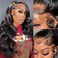 13x4 HD Lace Front Wigs Human Hair 180% Density Body Wave Lace Front Wigs Human Hair Pre Plucked 13x4 Hd Lace Frontal Wigs Human Hair Hd Lace Front Wigs for Black Women Human Hair Natural Black 24inch