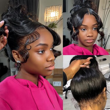 13x4 Lace Front Wigs Human Hair Body Wave Lace Front Wigs Human Hair Pre Plucked 13x4 Hd Lace Frontal Wigs Human Hair Hd Lace Front Wigs for Black Women (NEW-Full Lace Wig 20 Inch)