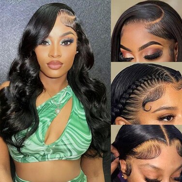 13x4 Lace Front Wigs Human Hair Body Wave Lace Front Wigs Human Hair Pre Plucked 13x4 Hd Lace Frontal Wigs Human Hair Hd Lace Front Wigs for Black Women (18inch(Pack of 1))