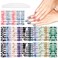 24 Sheets 336 Pcs Marble Design Nail Polish Stickers Full Nail Wraps for Women Gel Nail Stickers Strips for Gel Polish Strips with Nail File for Women Girls DIY Marbling Nail Gel Strips