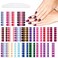 20 Sheets 280 Pcs Gradient Nail Polish Strips for Women Nails Stickers Full Nail Wraps Glitter Nail Polish Stickers Stick On Nails Decal Strips with Nail File DIY Nail Crafts Gel Nail Strips