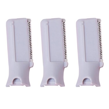 3 Pack Electric Eyebrow Trimmer Blade Replacement Battery Personal Pen Trimmer Blades Parts for Rechargeable Eyebrow Razor Women Precision Face Razors Facial Hair Precision Detailer