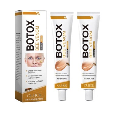 Botox Bee Venom Wrinkle Removal Cream, Bee Venom Anti-Wrinkle Firming Cream,Moisturizing, Lifting &amp; Recovery - All Skin Types - Anti-Aging 2bottle