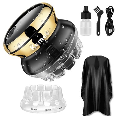 KEMEI Hair Clipper for Self-Haircut, Rotary Blades Quick Cut Hair Clippers, Personal Cordless Electric Trimmer, USB Rechargeable Wireless Hair Cut Machine with LED Display KM-887