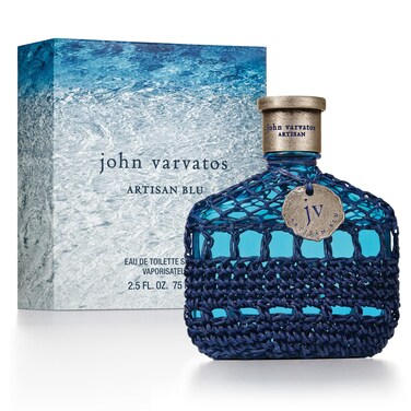 John Varvatos Men's Cologne, Artisan Blu Eau de Toilette EDT Spray, Marine Water Fougere Scent with Notes of Basil, Pine &amp; Geranium