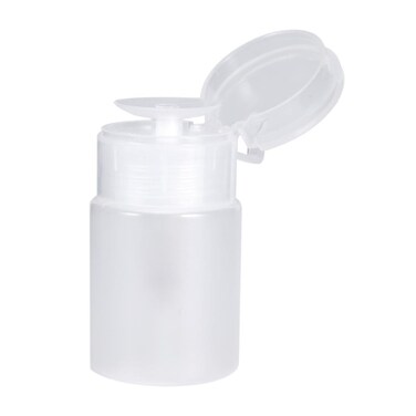 60 Ml Pump Dispenser Bottle, Nail Polish Remover Cleanser Dispenser Nail Art Tool, 2 Colors Plastic Liquid Container With Flip Top, Empty Travel Containers For Cosmetic Lotion