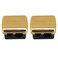 Dual Makeup Sharpener (2 pack) for Cosmetic Eyebrow Eyeliner Pencil, Golden