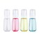4PCS Airless Pump Bottle 2oz/60ml Plastic Empty Clear Refillable Travel Container Dispenser for Lotion Creams foundation