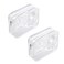2pcs Clear PVC Toiletry Bag Transparent Waterproof Cosmetic Bag Minimalism Makeup Bag Small neat Cosmetic Pouch Summer Beach Purses Organize (Smile White)