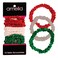 Amelia Beauty, Red, White and Green Mix, Skinny Satin Scrunchies, 12 Pack &ndash; 2in Diameter, Gentle &amp; Strong Hold, No-Snag, No-Dent, Crease-Free Hair Ties