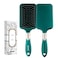 RHOS Hair Brush for Women and Men - Detangler Hair Brush with Nylon Bristles for Thick, Curly, Thin, Long, Wet &amp; Dry Hair - Cushion Square Hair Brush for Detangling and Smoothing - 1 Pack - Green