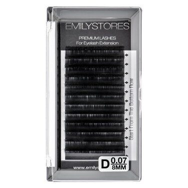 Eyelash Extensions 0.07mm Thickness D Curl Length 8mm Single Size Rapid Volume Eyelash For Lash Extensions, Easy Fan Blooming Flower Lashes, Self Fanning Lashes, (0.07,D,8mm)